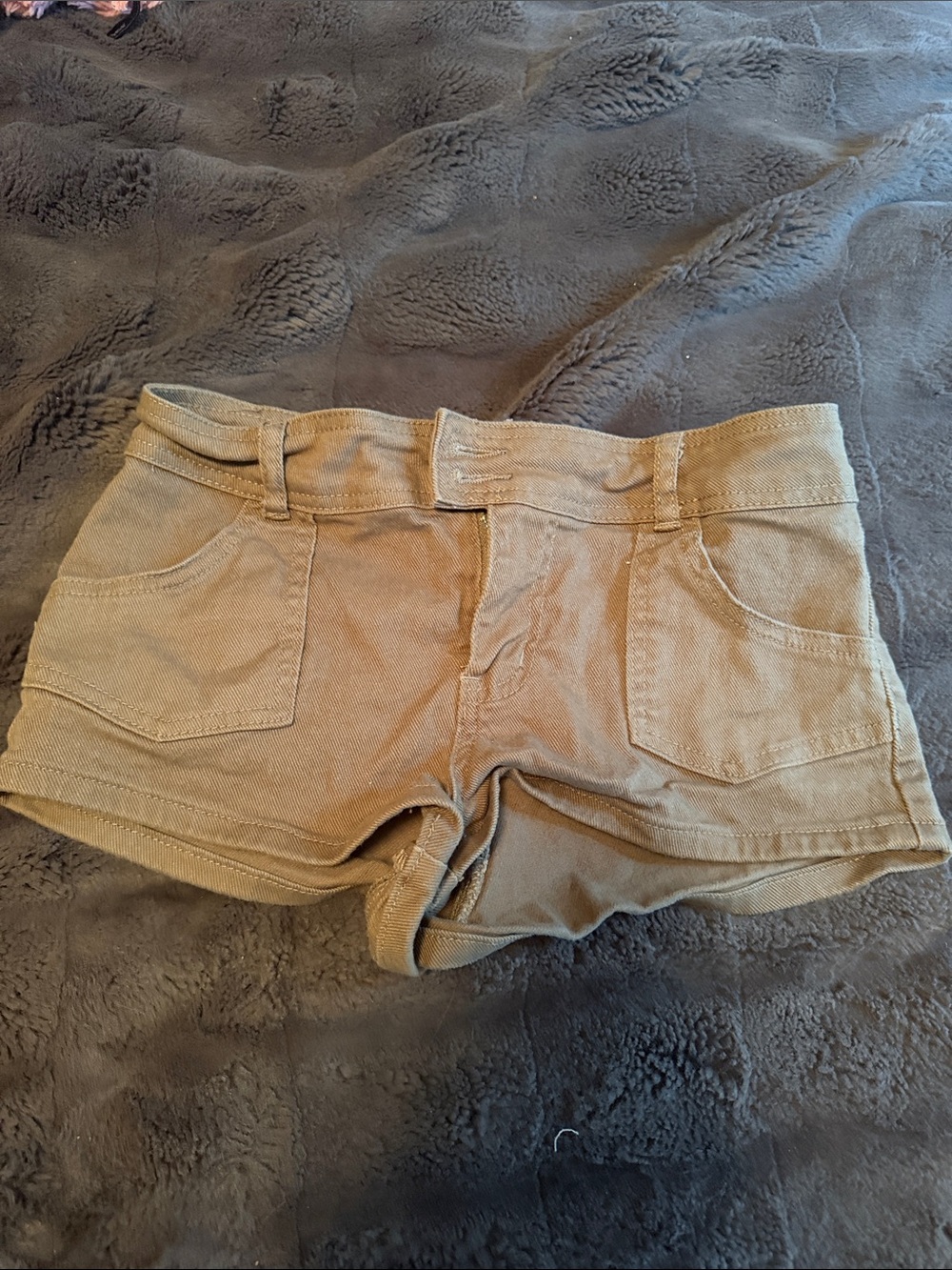 PacSun High Waist Tan Cotton Shorts
